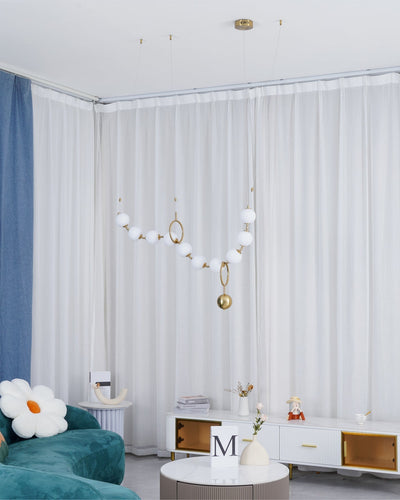 Lustra Pendant Lamp Necklace Glass - Neutral Decor