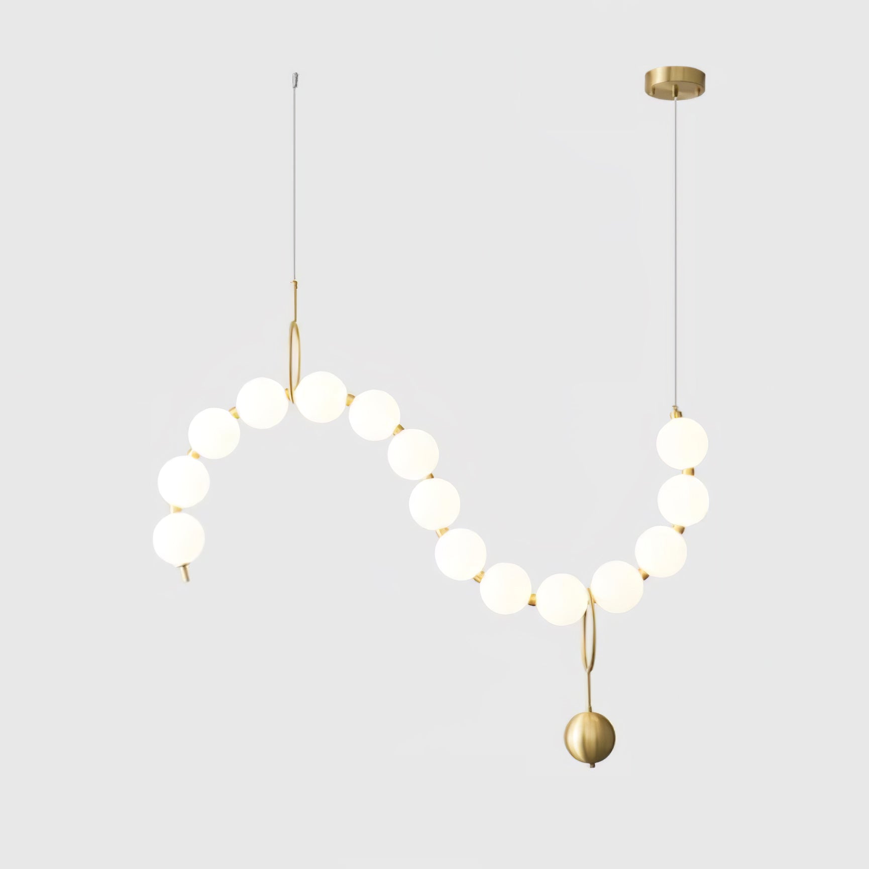 Lustra Pendant Lamp Necklace Glass - Neutral Decor