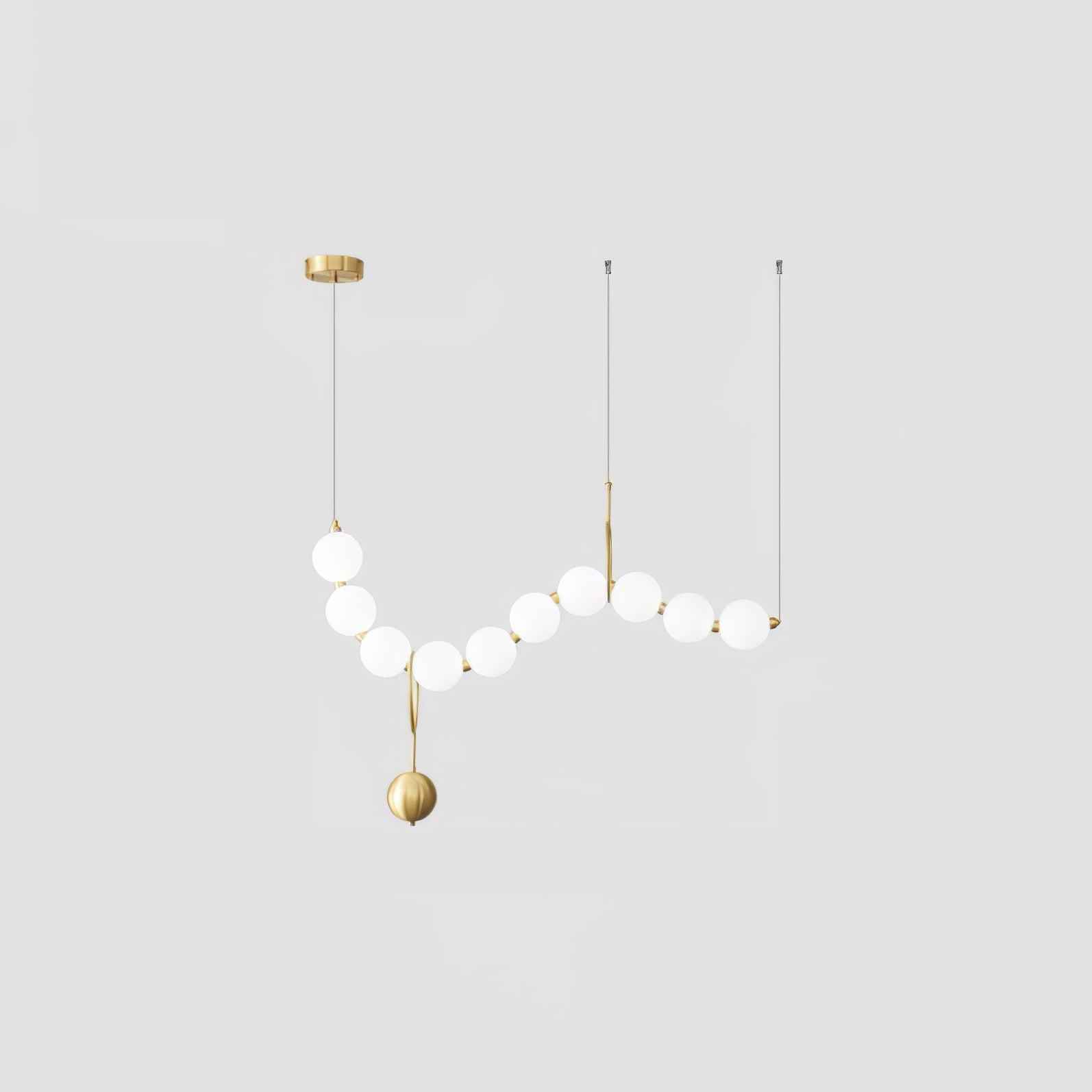 Lustra Pendant Lamp Necklace Glass - Neutral Decor