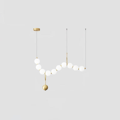 Lustra Pendant Lamp Necklace Glass - Neutral Decor