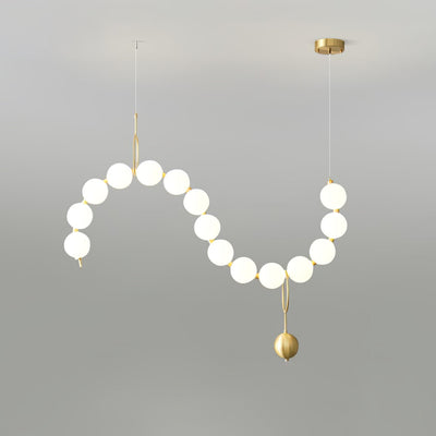 Lustra Pendant Lamp Necklace Glass - Neutral Decor