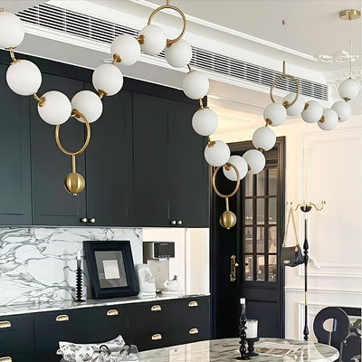 Lustra Pendant Lamp Necklace Glass - Neutral Decor