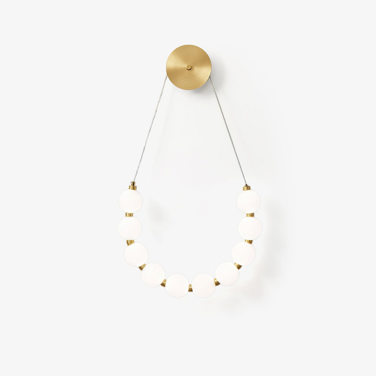 Ilirel Art Necklace Loop Brass Wall Lamp