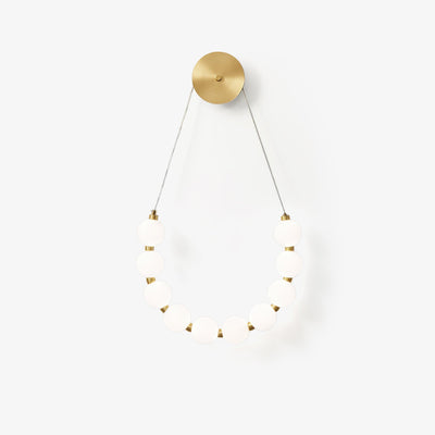 Ilirel Art Necklace Loop Brass Wall Lamp