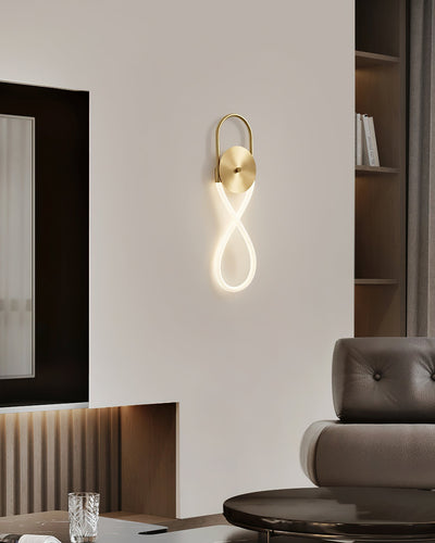 Ilirel Art Necklace Loop Brass Wall Lamp
