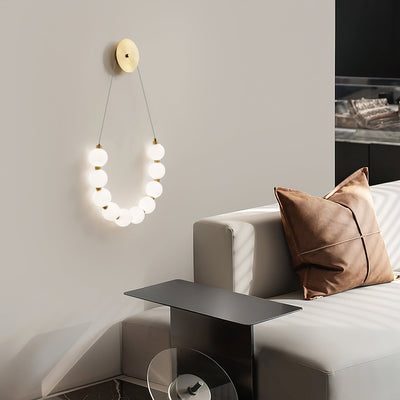 Ilirel Art Necklace Loop Brass Wall Lamp
