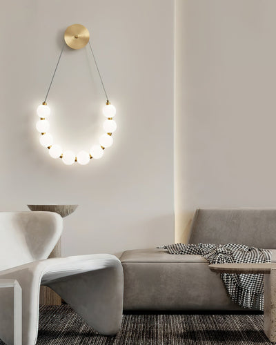 Ilirel Art Necklace Loop Brass Wall Lamp