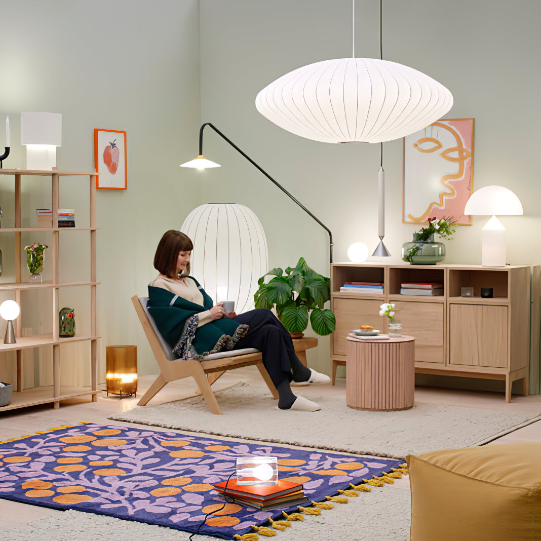 Bis Silk & Steel Pendant Lamp
