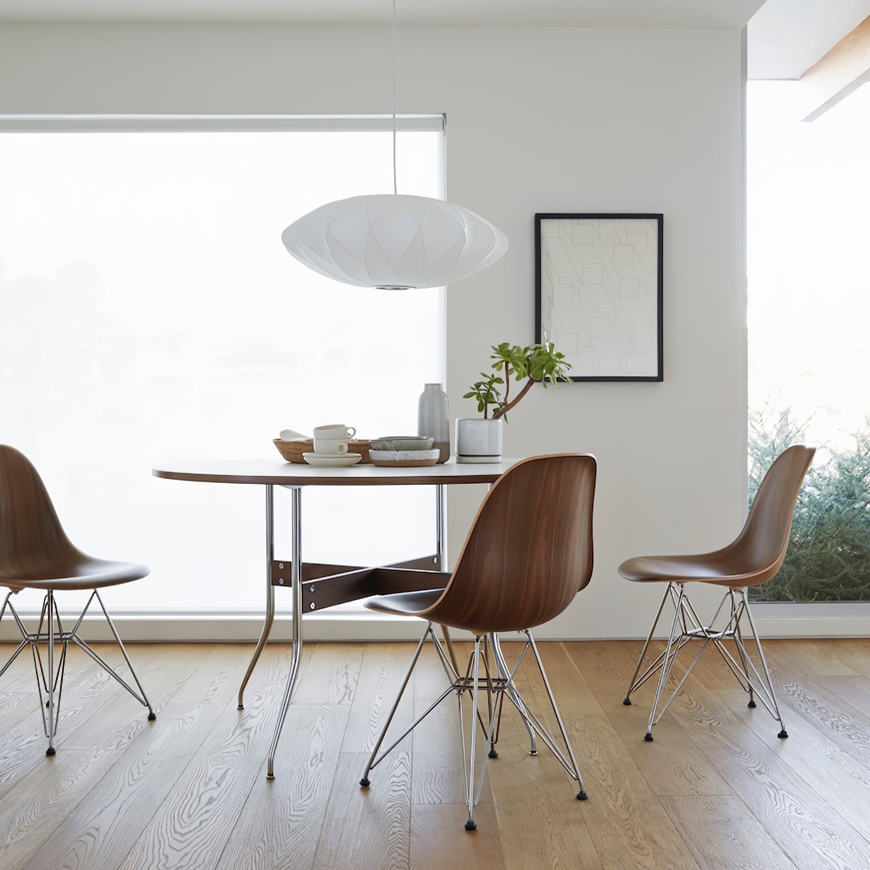 Bis Silk & Steel Pendant Lamp