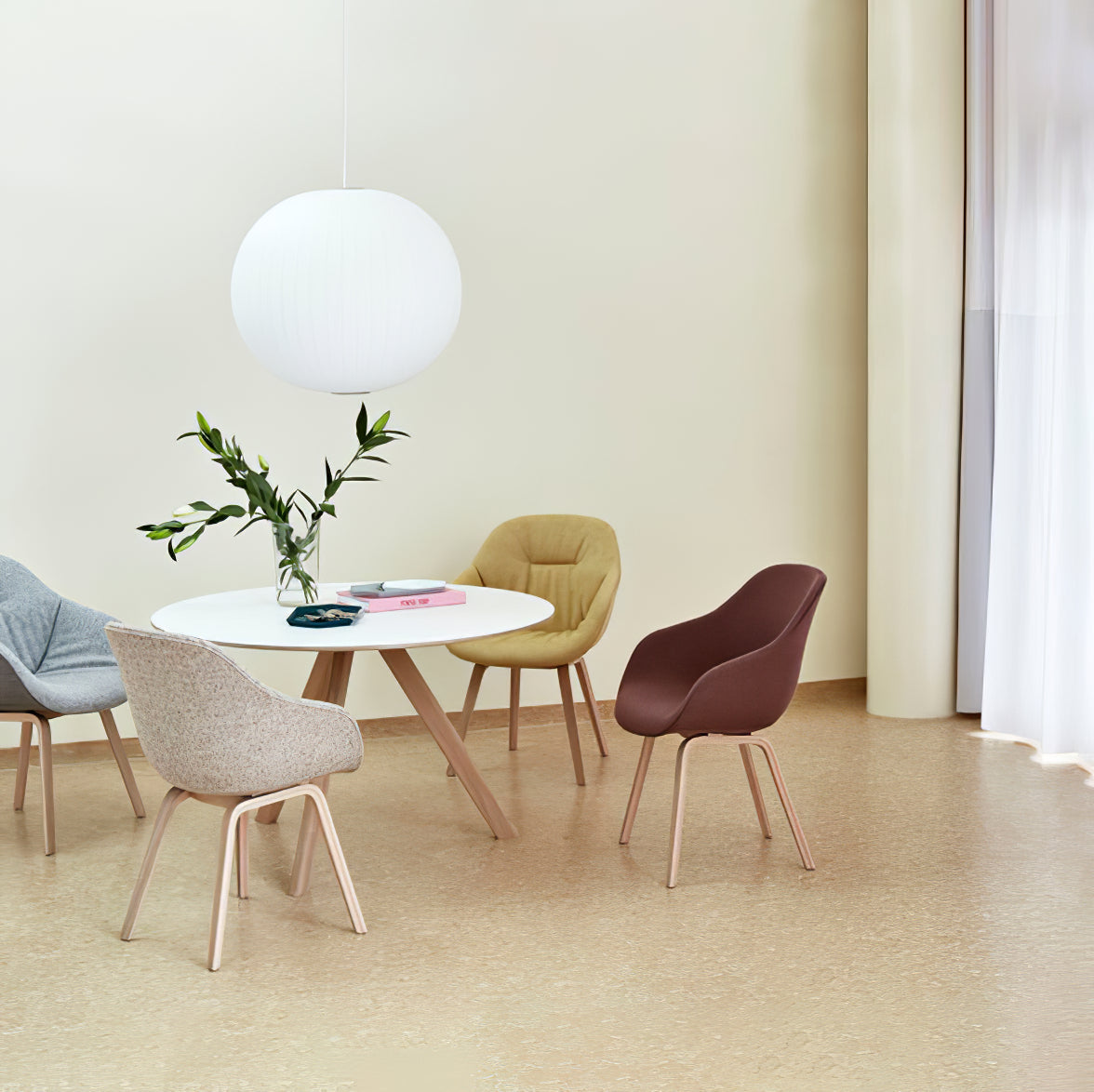 Bis Silk & Steel Pendant Lamp