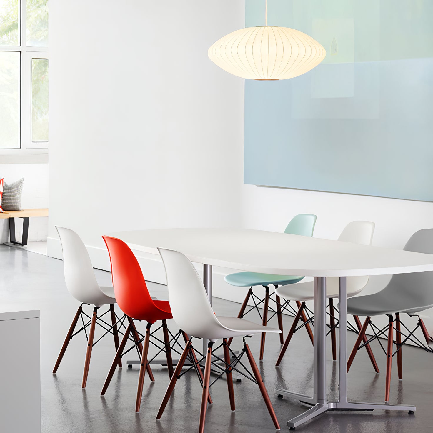 Bis Silk & Steel Pendant Lamp