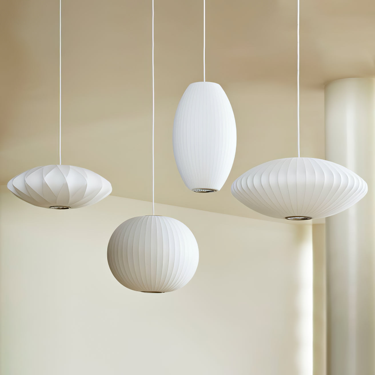 Bis Silk & Steel Pendant Lamp