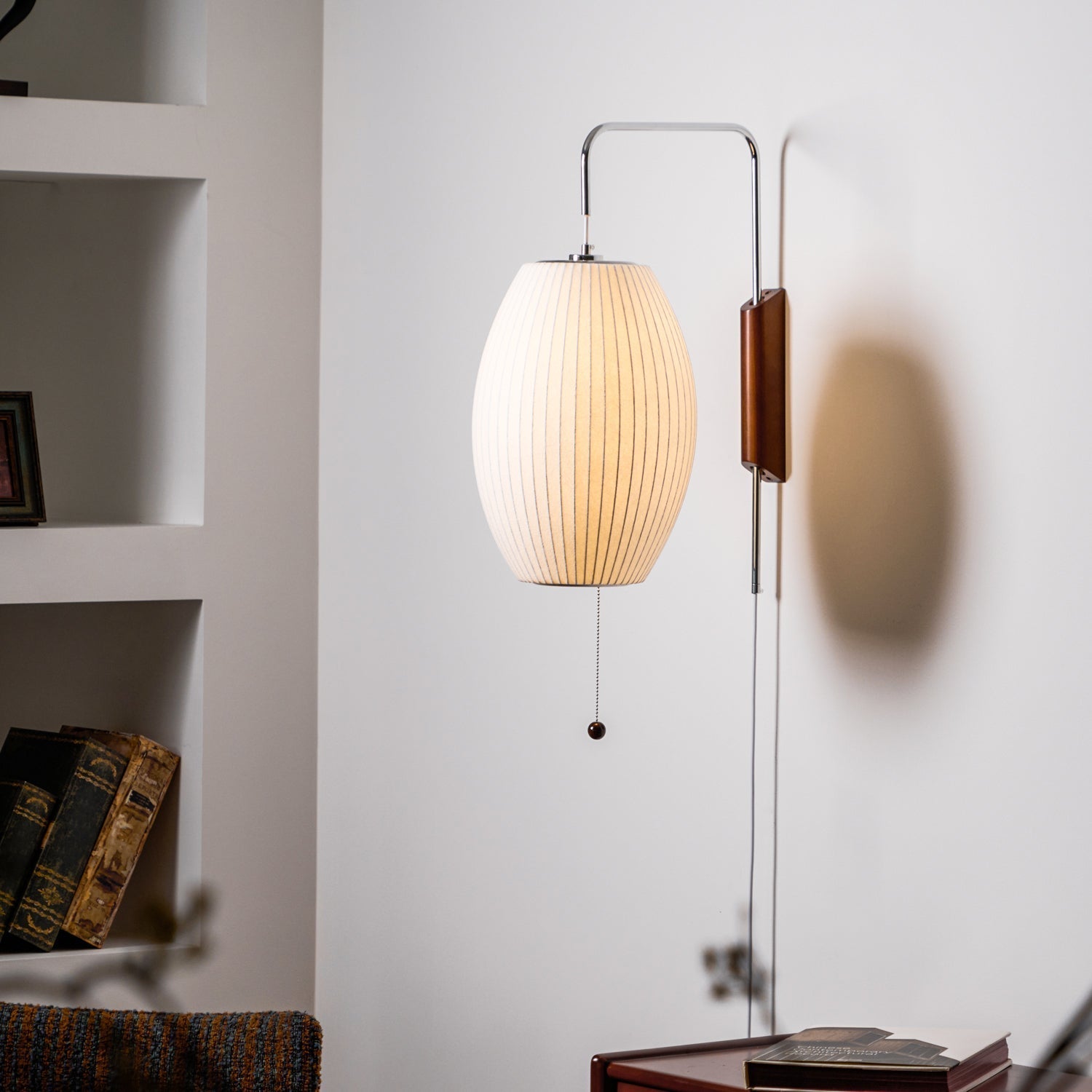 Lustra Wall Sconce Walnut Ball - Neutral Decor