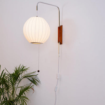 Lustra Wall Sconce Walnut Ball - Neutral Decor