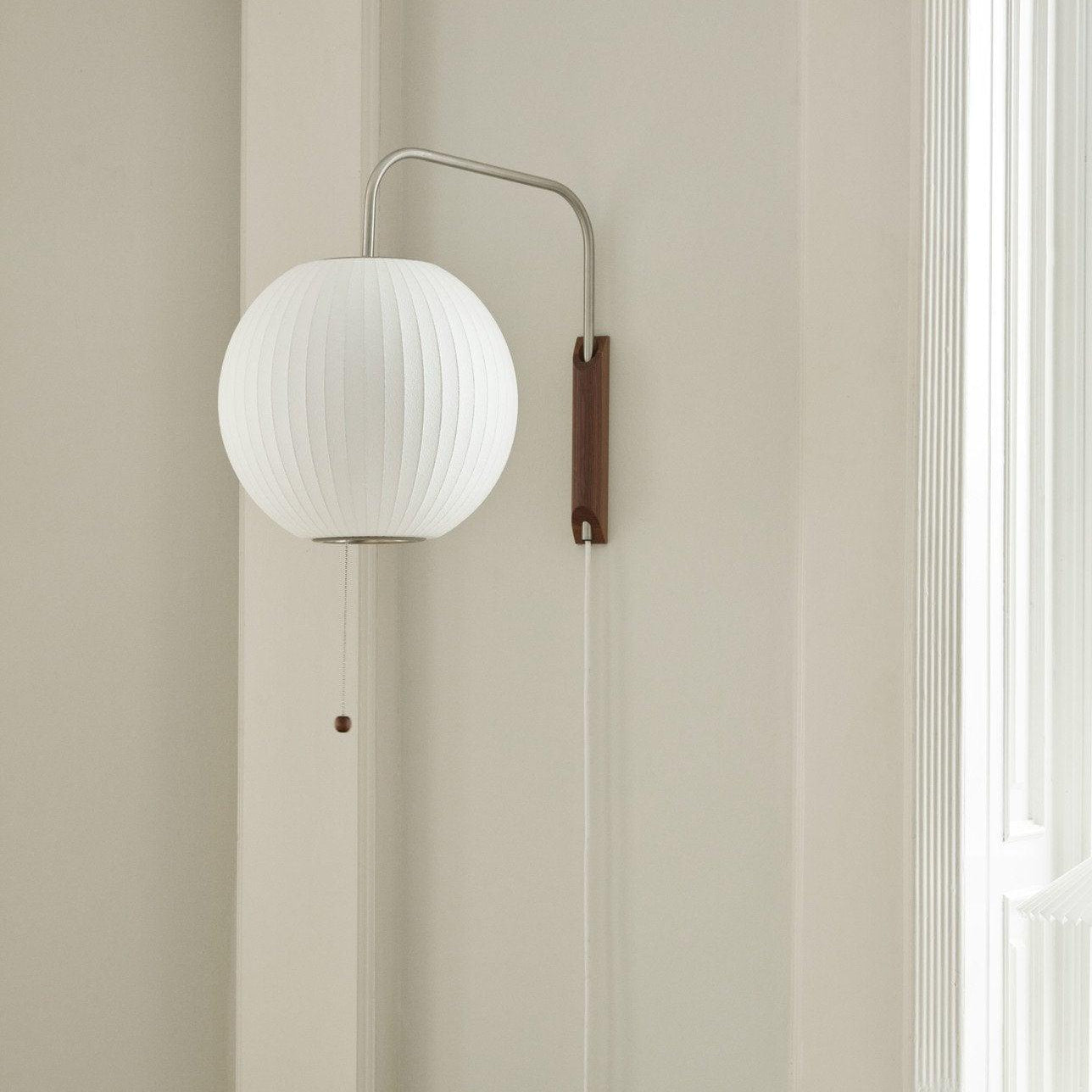 Lustra Wall Sconce Walnut Ball - Neutral Decor
