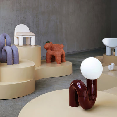 Soreeon Lamp Playful N Shape All White