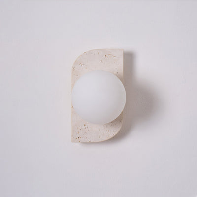 Serearia Minimalist Travertine Plug-In Wall Light