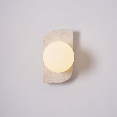 Serearia Minimalist Travertine Plug-In Wall Light