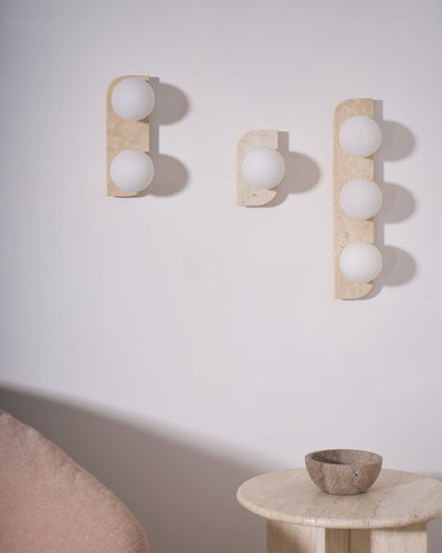 Serearia Minimalist Travertine Plug-In Wall Light