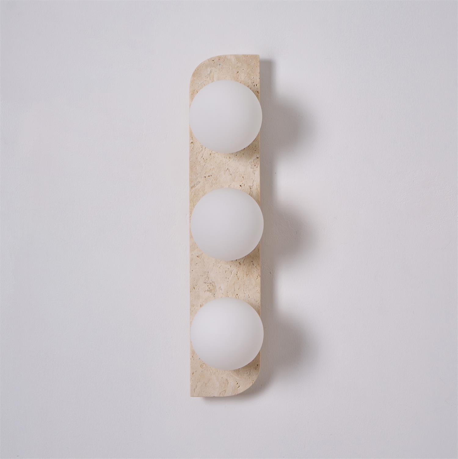 Serearia Minimalist Travertine Plug-In Wall Light