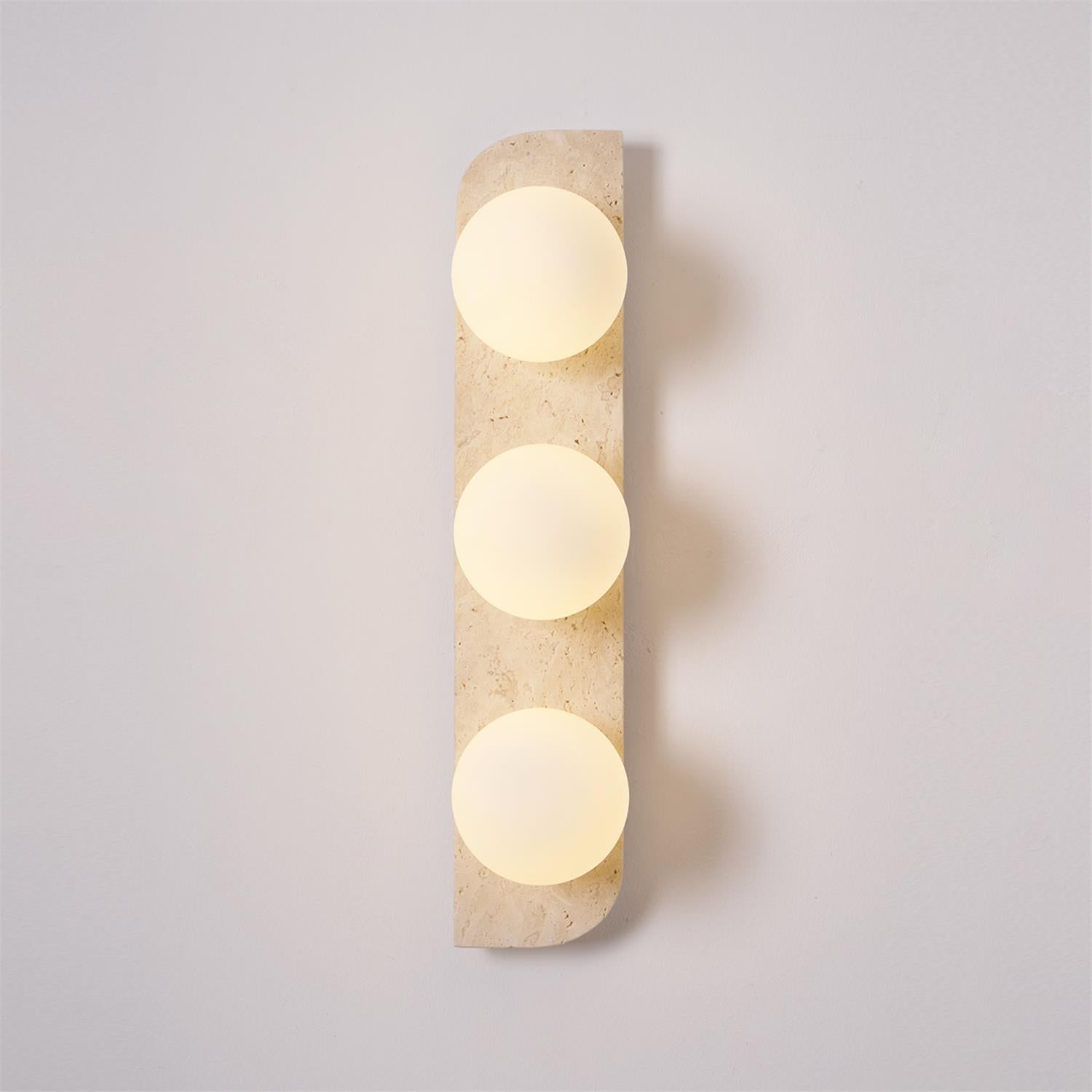 Serearia Minimalist Travertine Plug-In Wall Light