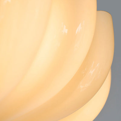 Glenwick Scalloped Wood Flush Mount
