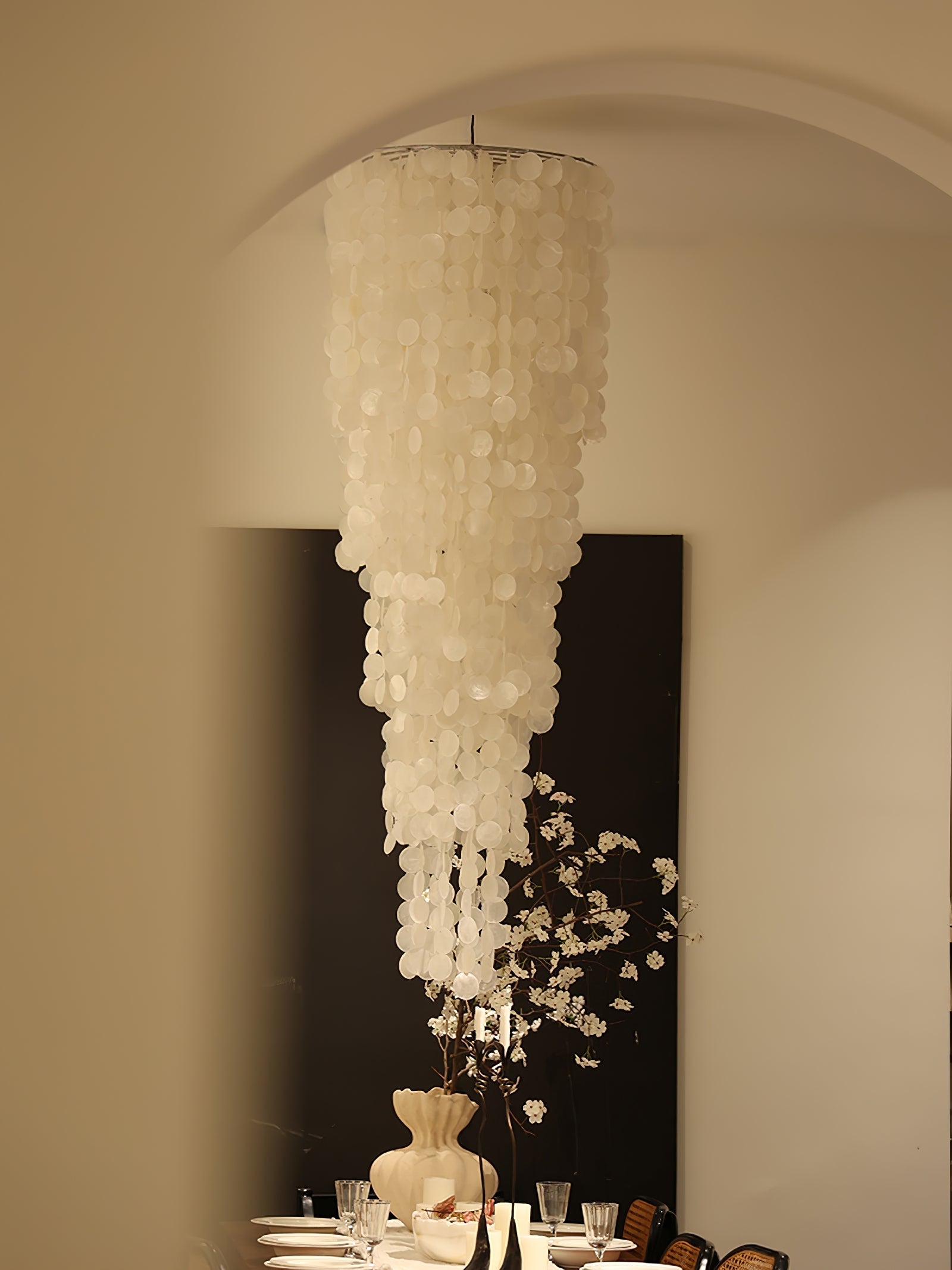 Eloryra Cascading Shell  Chandelier