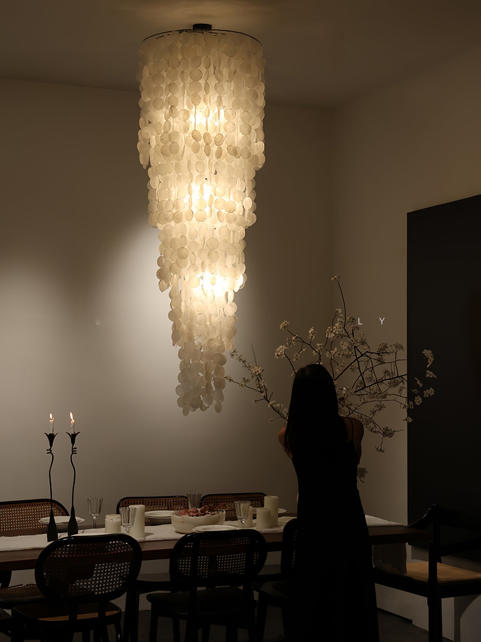 Eloryra Cascading Shell  Chandelier