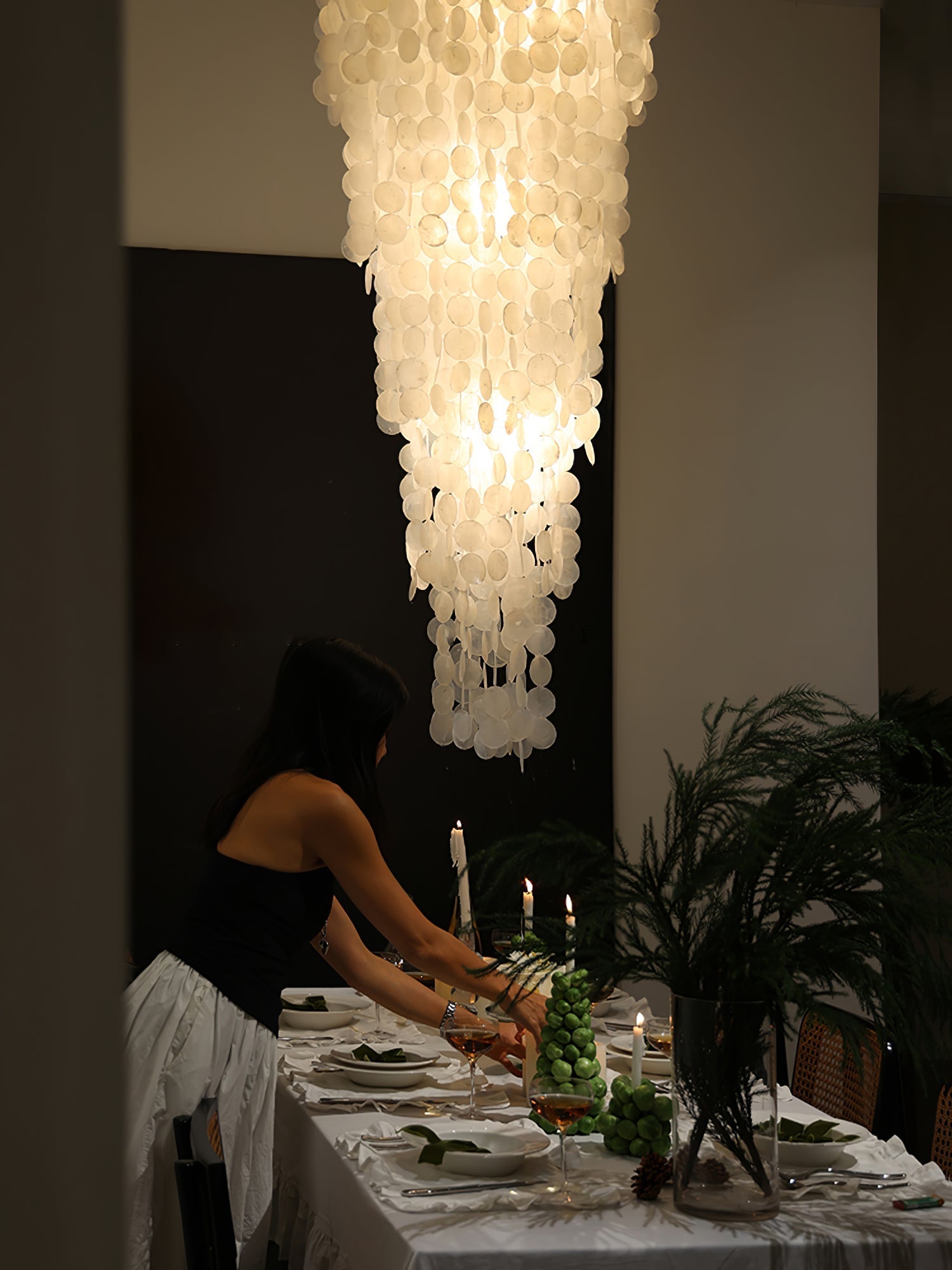 Eloryra Cascading Shell  Chandelier