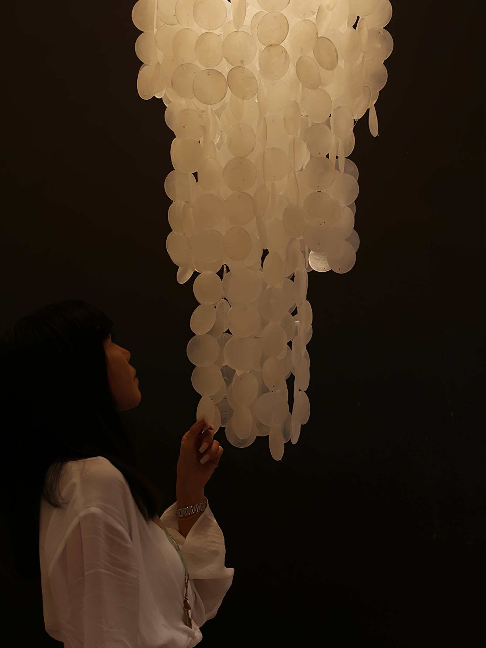 Eloryra Cascading Shell  Chandelier