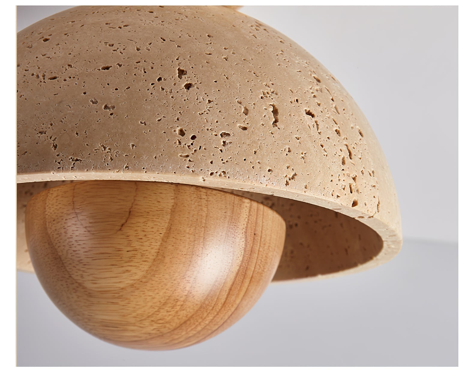 Tavivel Travertine Wood Ceiling Light