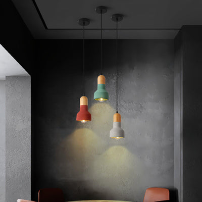 Trio Rustic Wood Pendant Light