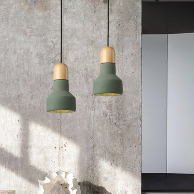 Trio Rustic Wood Pendant Light
