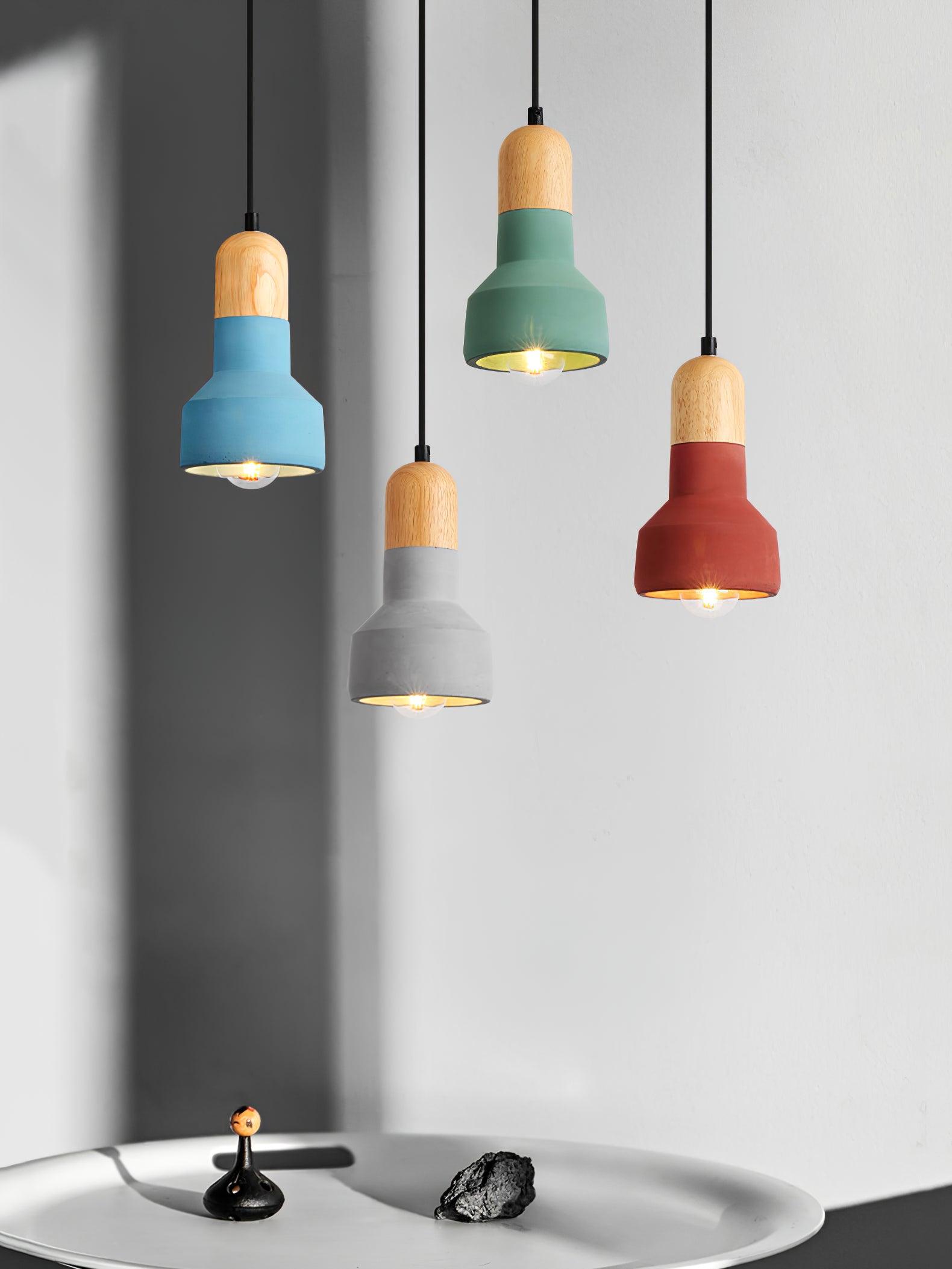 Trio Rustic Wood Pendant Light
