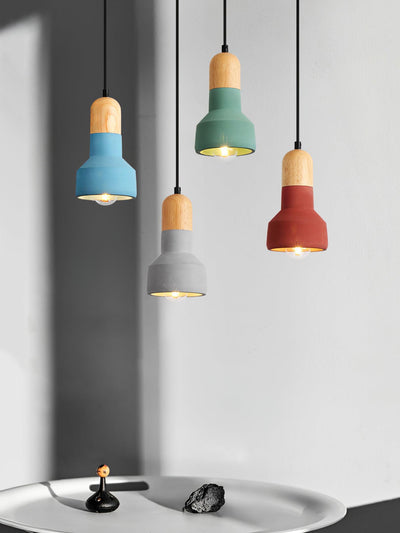 Trio Rustic Wood Pendant Light