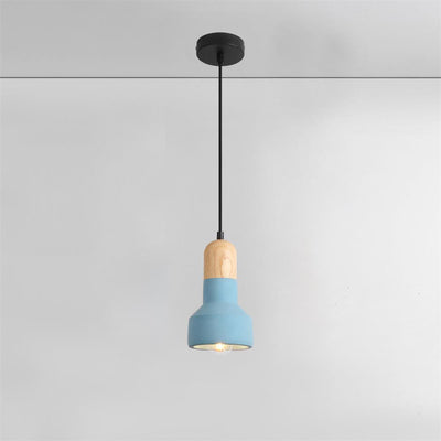 Trio Rustic Wood Pendant Light