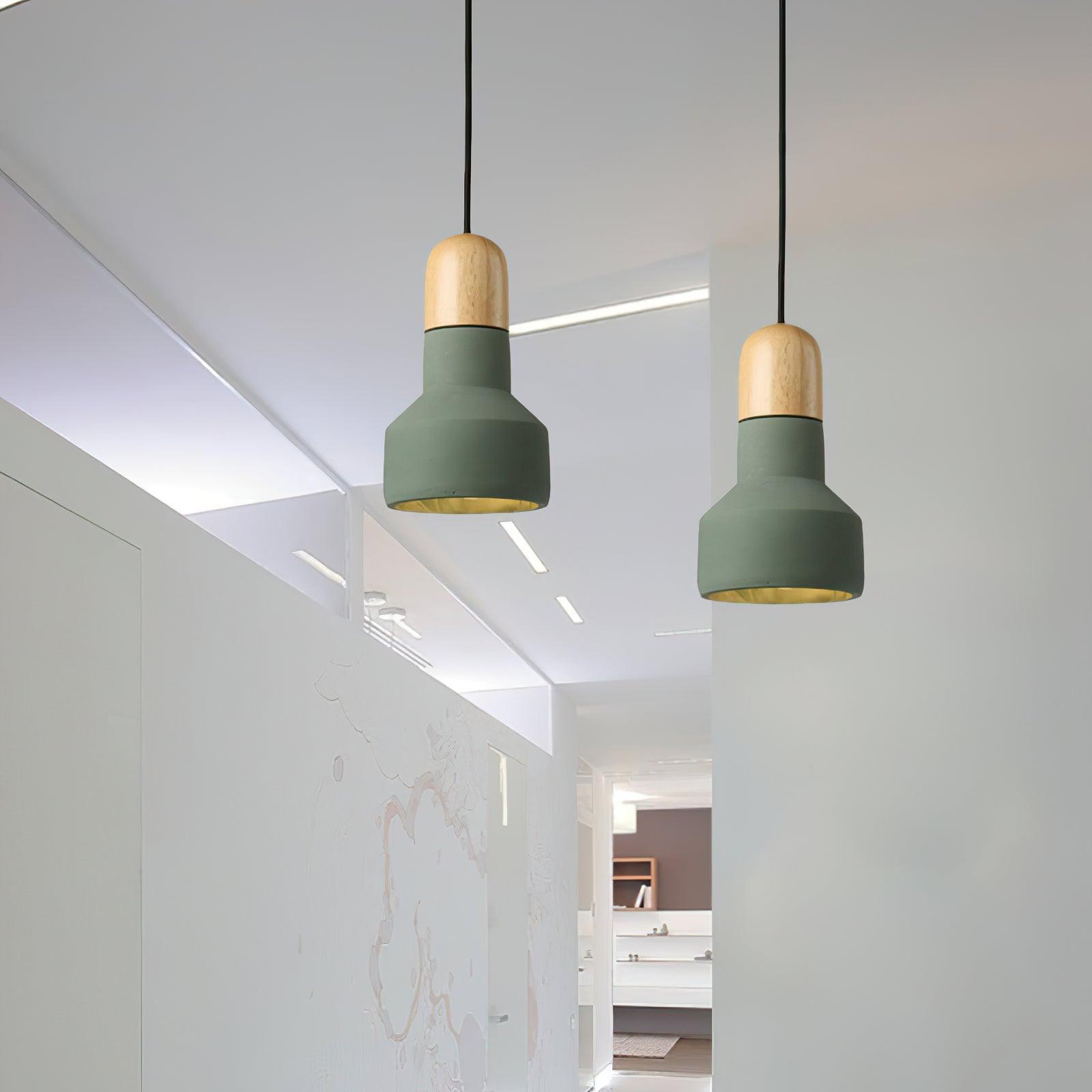 Trio Rustic Wood Pendant Light