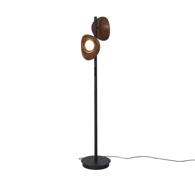 Ceyran Double Sphere Black Floor Lamp