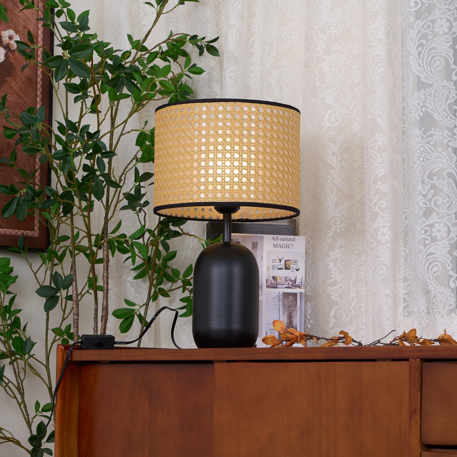 Ravarielle Modern Bamboo Table Lamp