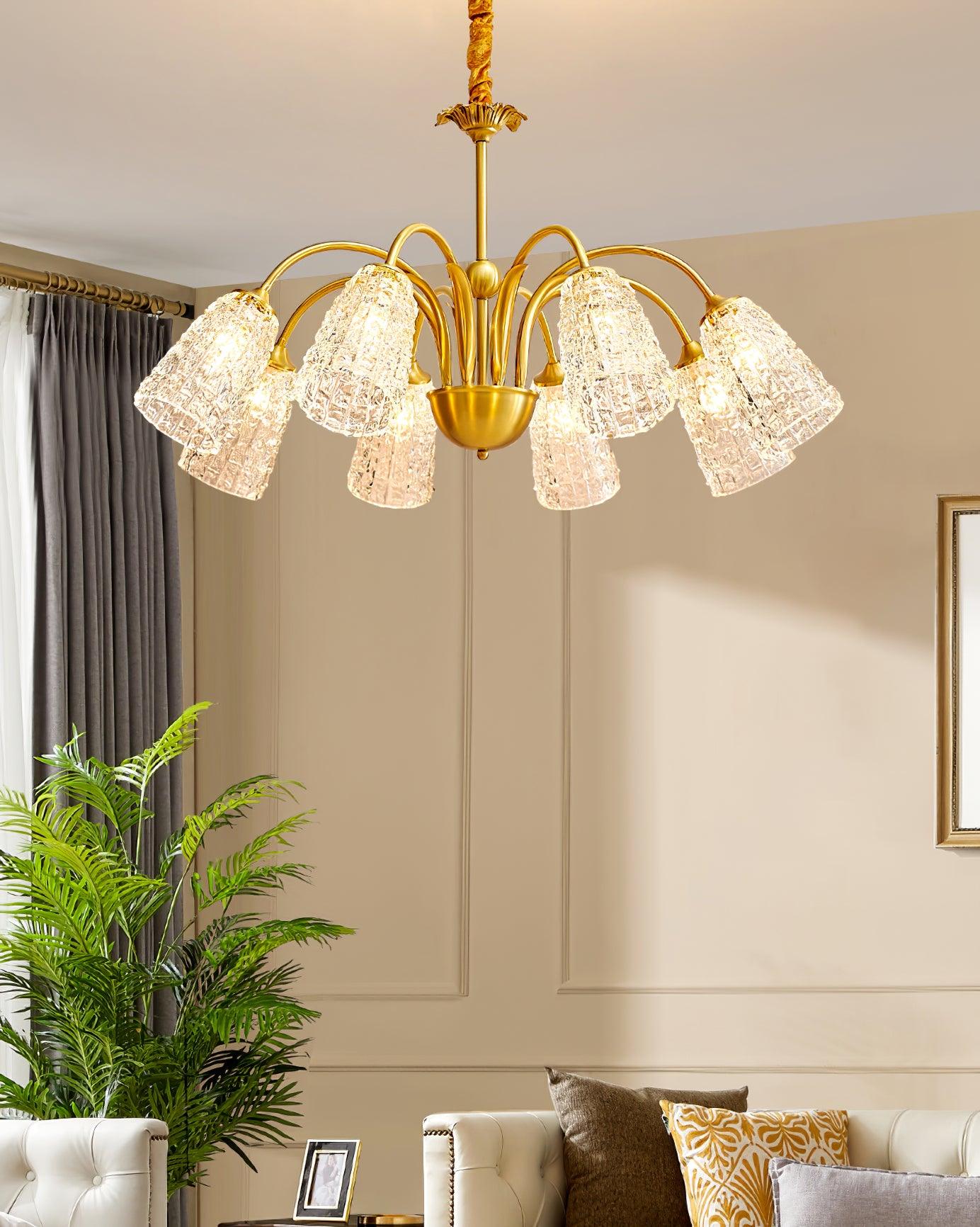 Celiella Vintage Glass Chandelier