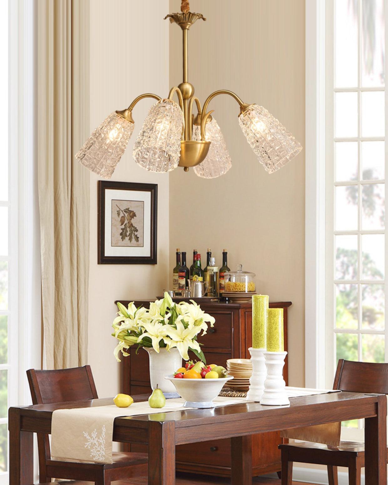 Celiella Vintage Glass Chandelier