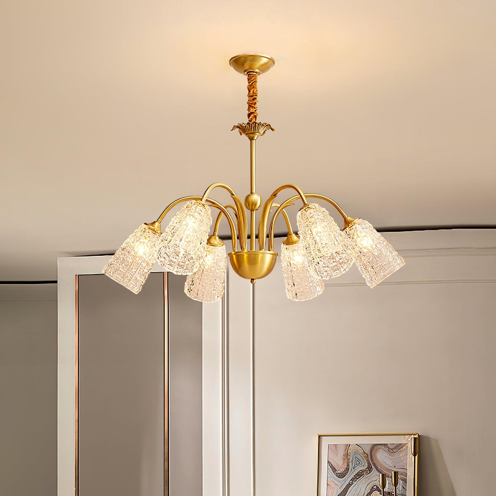 Celiella Vintage Glass Chandelier