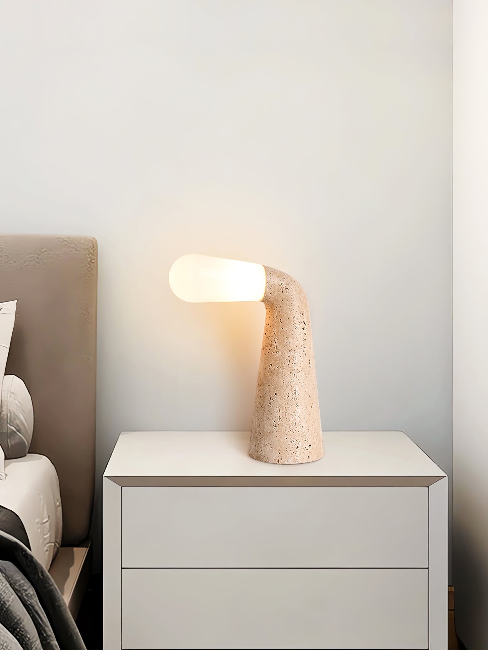 Noreette Travertine Table Lamp
