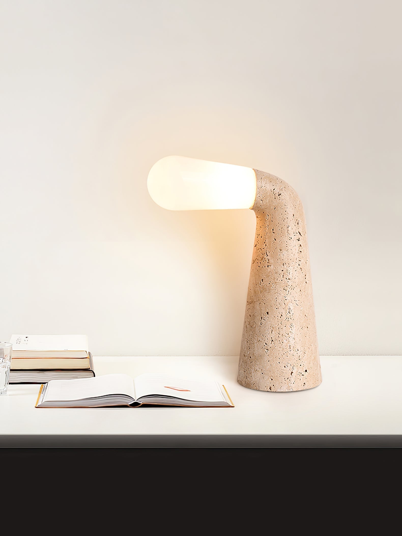 Noreette Travertine Table Lamp