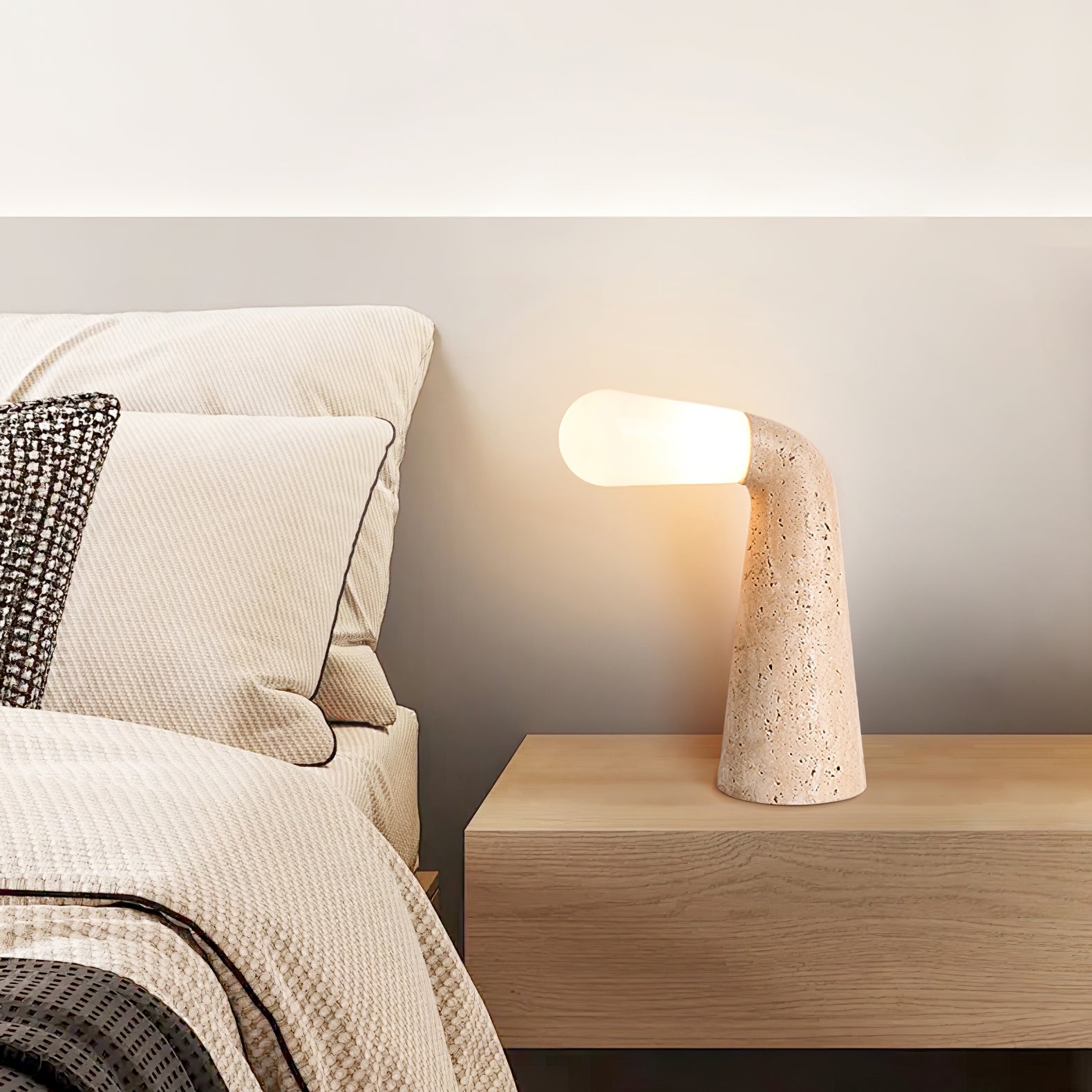 Noreette Travertine Table Lamp