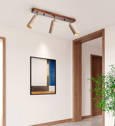 Tavalette Multi-Cylinder Travertine Track Light