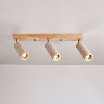 Tavalette Multi-Cylinder Travertine Track Light