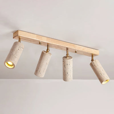 Tavalette Multi-Cylinder Travertine Track Light