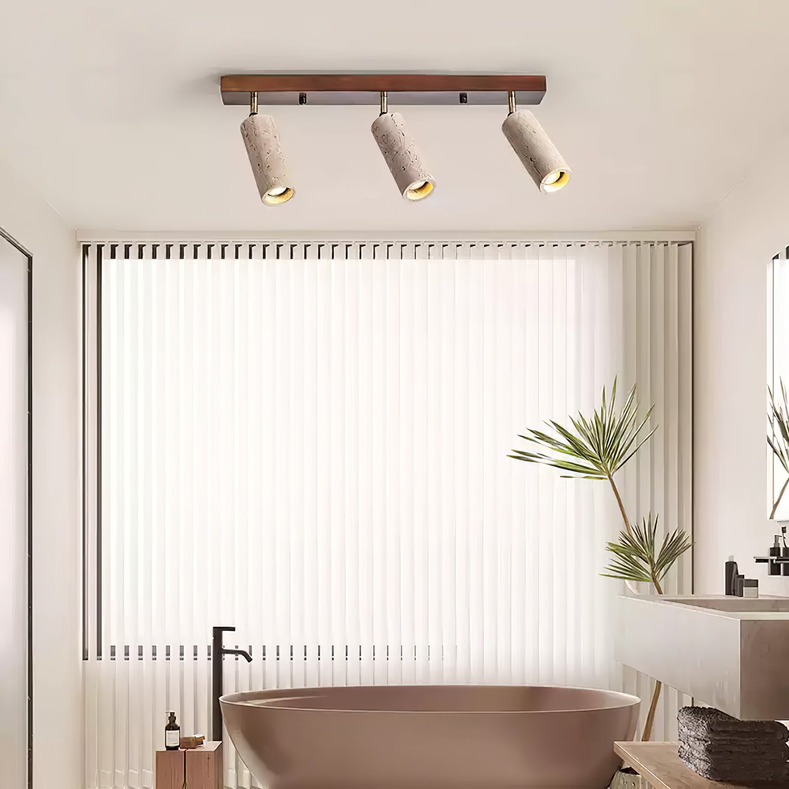 Tavalette Multi-Cylinder Travertine Track Light