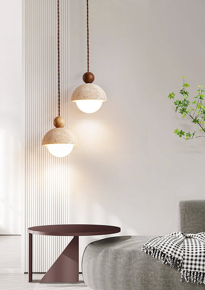 Bexn Travertine Pendant Light